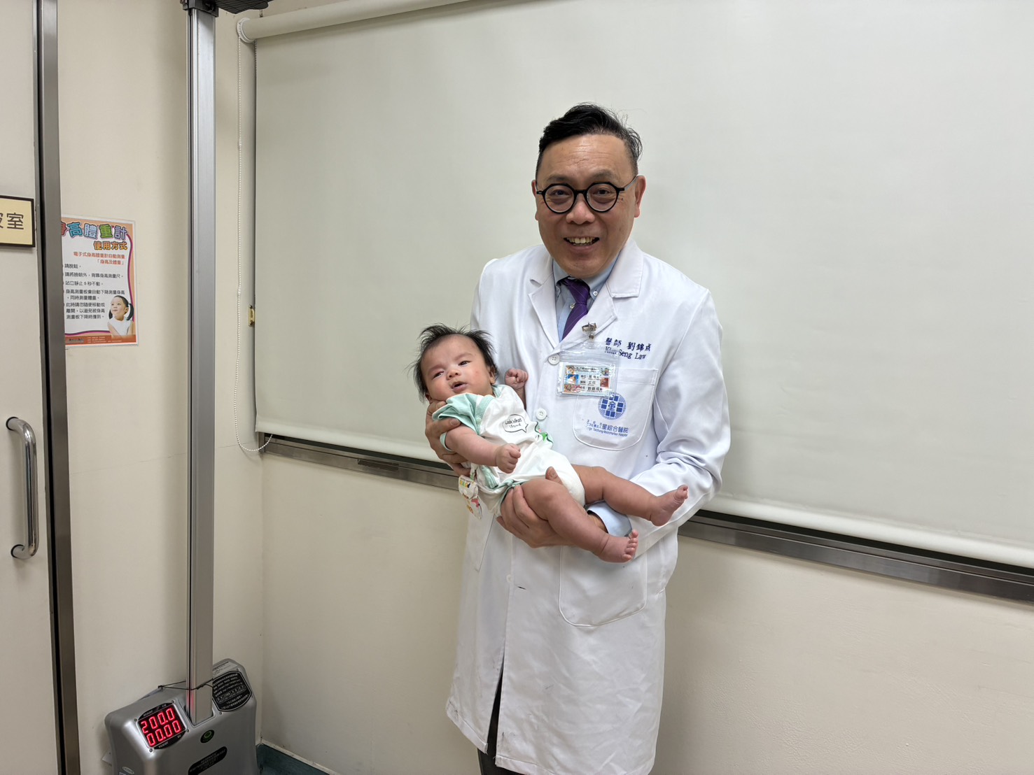 圖：蔡姓女患者去年12月剖腹生產出寶寶／童綜合醫院提供